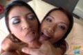Girls kneeling nude looking up facial cumshot